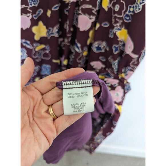 MODCLOTH Gallery Flattery Dress Womens Plus Size 4X Burgandy Floral Maxi Wedding - Picture 12 of 15